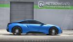 BMW i8 Satin Perfect Blue by MetroWrapz 2017 года
